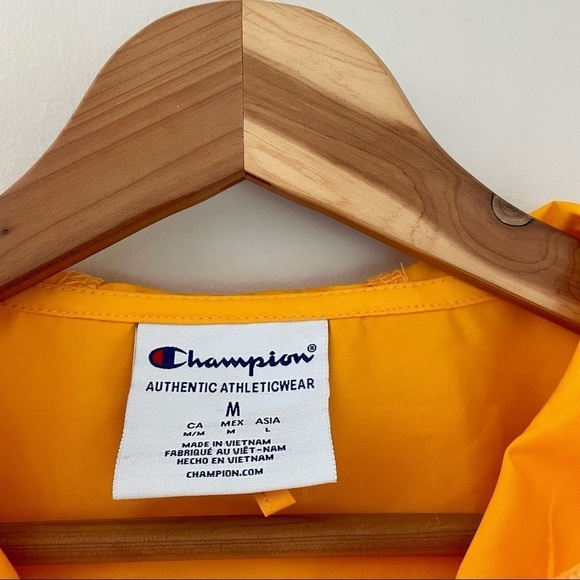 Champion Yellow Gold Windbreaker Lightweight Jacket Medium - Picture 2 of 12
